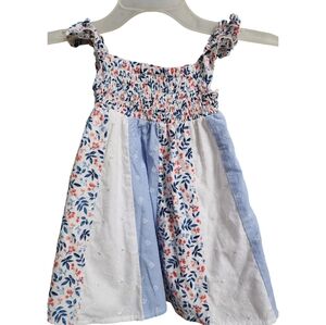 Penelope Mack Toddler Girl Floral Smocked Ruffle Straps Casual Summer Dress 2T